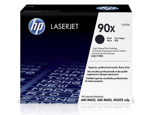 HP 90X - Alto rendimiento - negro - original - LaserJet - cartucho de tóner (CE390X) - para LaserJet Enterprise 600 M602dn, 600 M602m, 600 M602n, 600 M602x, M4555 MFP, M603xh-2