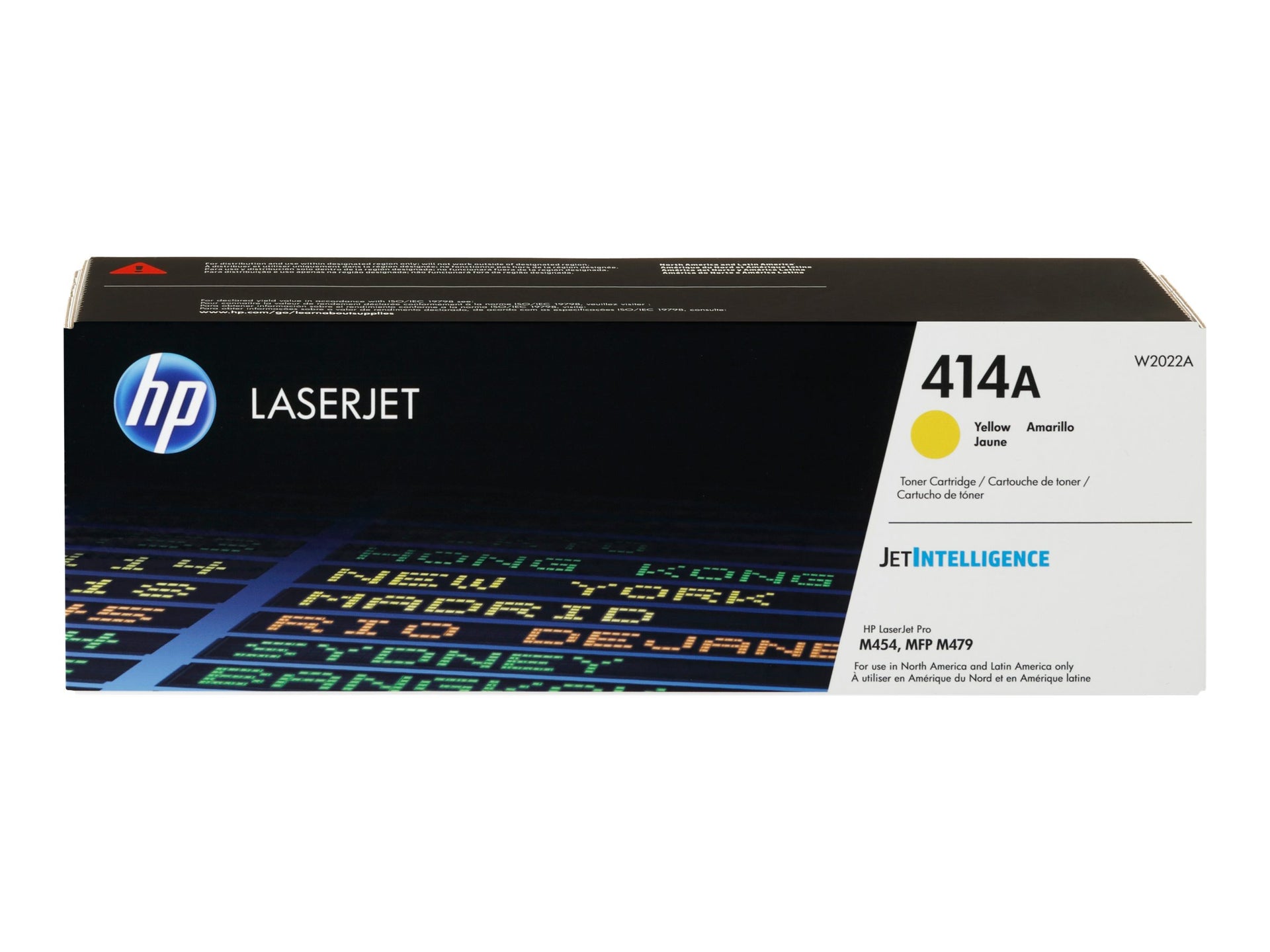 HP 414A - Amarillo - original - LaserJet - cartucho de tóner (W2022A) - para Color LaserJet Enterprise M455, MFP M480; Color LaserJet Pro M454, M479, MFP M479