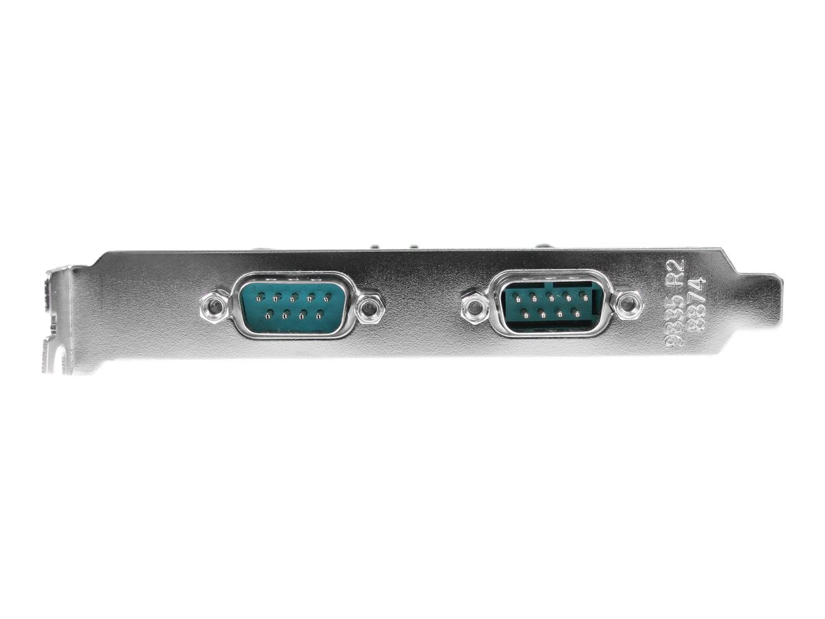 StarTech.com Tarjeta PCI Express Adaptadora Serie RS232 DB9 de 2 Puertos UART16550 - Tarjeta PCIe Controladora de Host Serial RS232 - Tarjeta de Expansión - Windows y Linux (PEX2S553) - Adaptador serie - PCIe perfil bajo - RS-232 x 2 - para P/N: BNDTB10GI