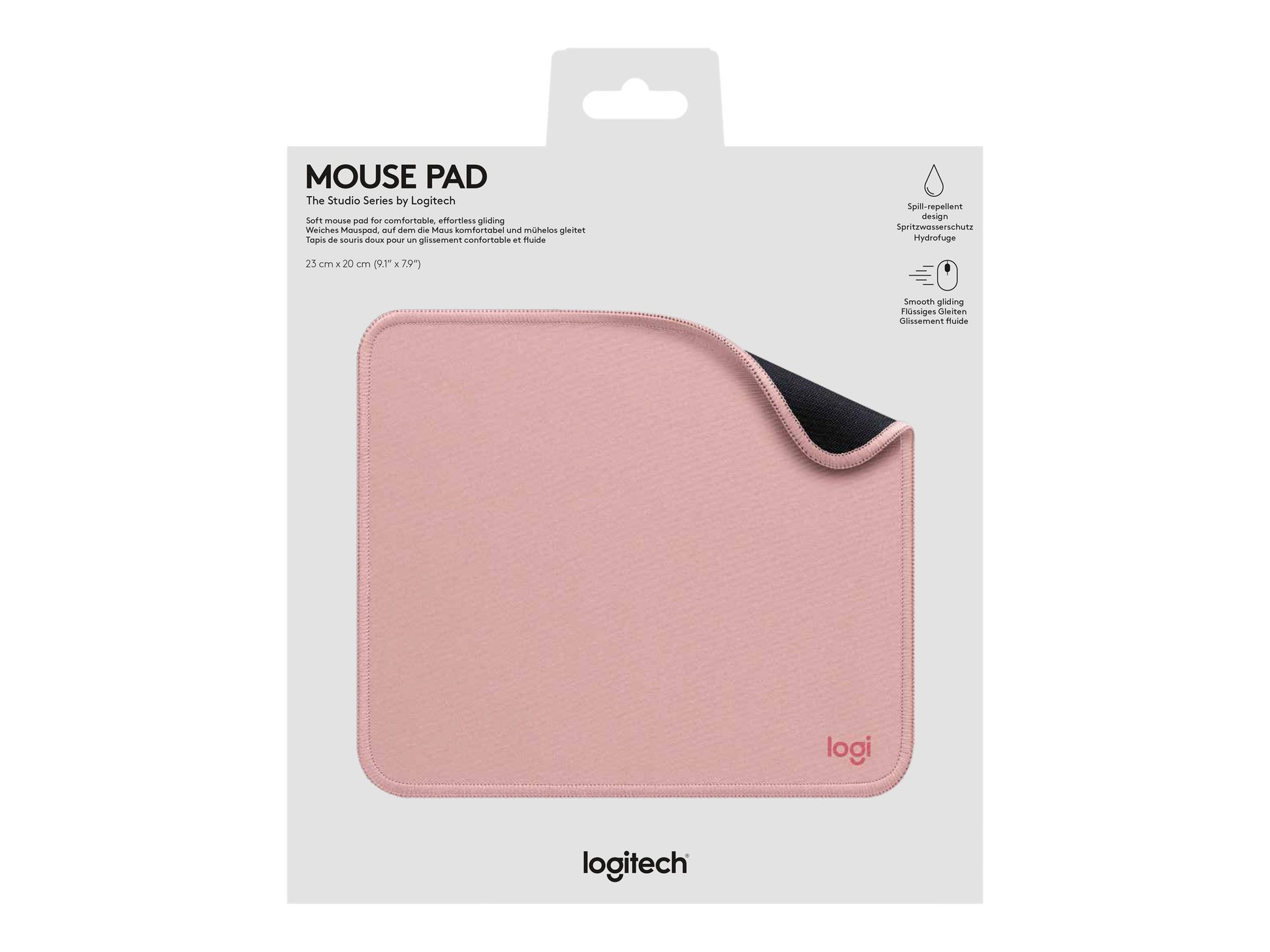 Logitech Studio Series - Alfombrilla de ratón - base de goma antideslizante, fácil deslizamiento, superficie resistente a salpicaduras - rosa oscuro-5