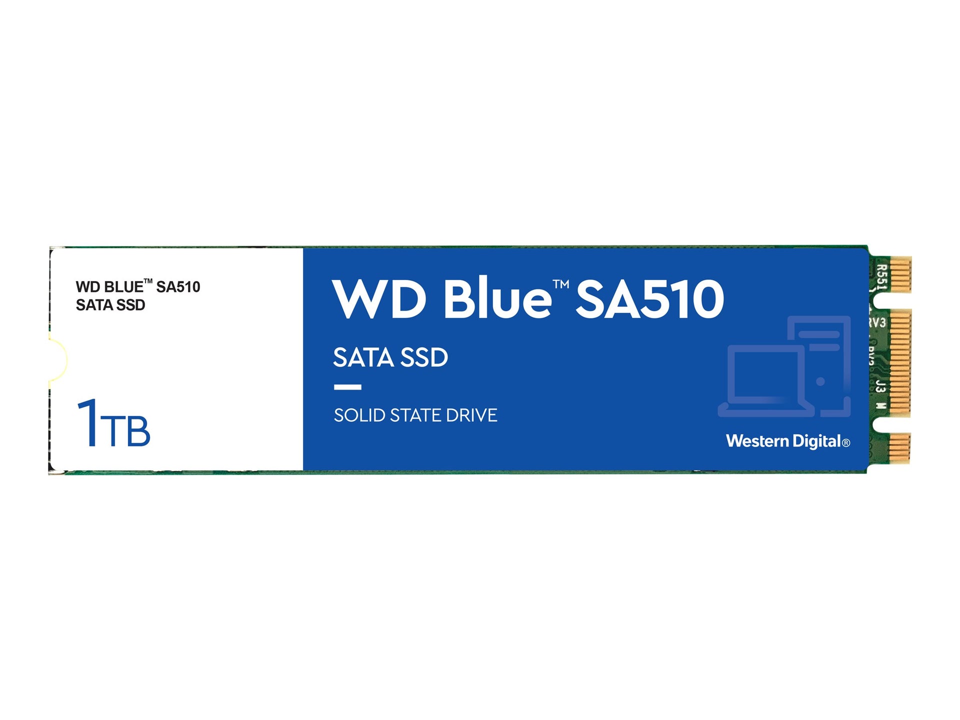 WD Blue SA510 WDS100T3B0B - SSD - 1 TB - interno - M.2 2280 - SATA 6Gb/s - azul