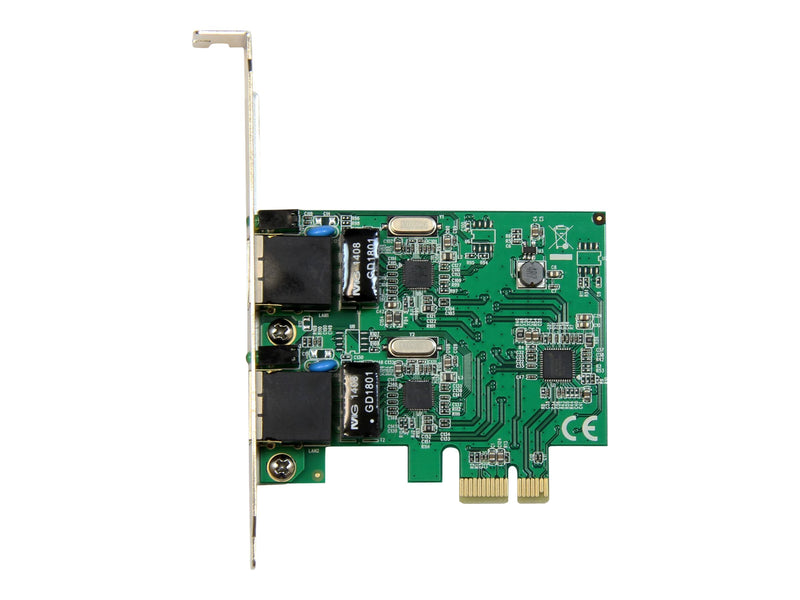 StarTech.com Adaptador Tarjeta de Red NIC PCI Express PCI-E de 2 Puertos Ethernet Gigabit - 2x RJ45 Hembra - Adaptador de red - PCIe perfil bajo - Gigabit Ethernet x 2 - para P/N: ET91000SM10, ET91000SM20-5