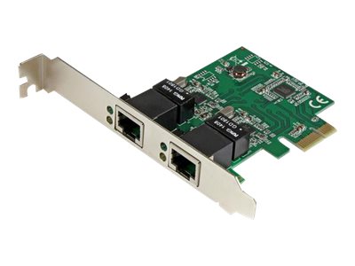 StarTech.com Adaptador Tarjeta de Red NIC PCI Express PCI-E de 2 Puertos Ethernet Gigabit - 2x RJ45 Hembra - Adaptador de red - PCIe perfil bajo - Gigabit Ethernet x 2 - para P/N: ET91000SM10, ET91000SM20-6