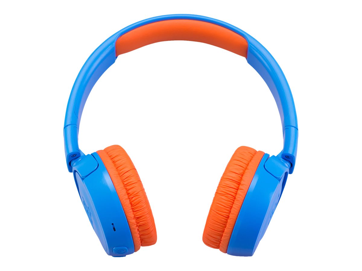 JBL JR300BT - Auriculares con diadema con micro - en oreja - Bluetooth - inalámbrico - naranja/azul