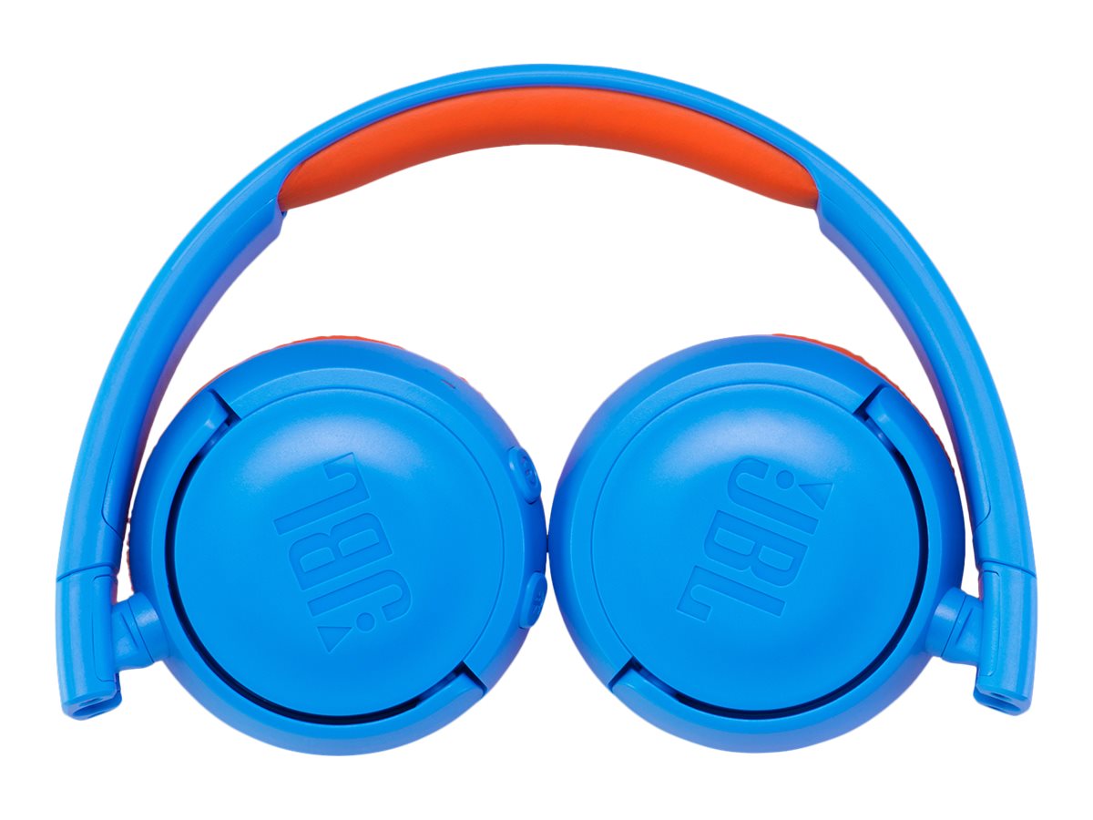 JBL JR300BT - Auriculares con diadema con micro - en oreja - Bluetooth - inalámbrico - naranja/azul-8