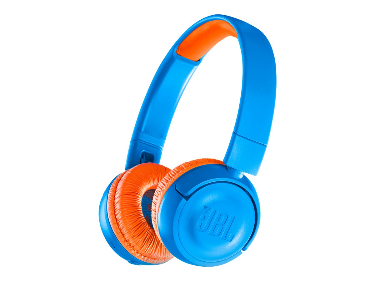 JBL JR300BT - Auriculares con diadema con micro - en oreja - Bluetooth - inalámbrico - naranja/azul-4