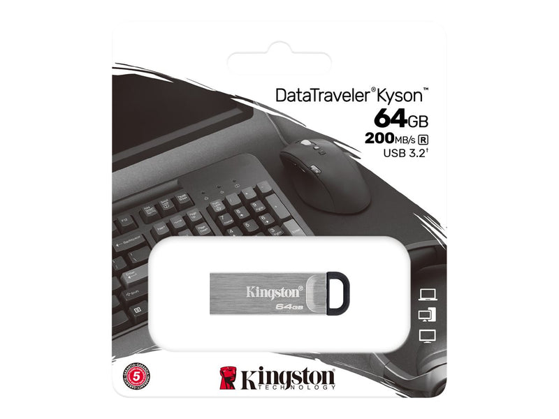 Kingston DataTraveler Kyson - Unidad flash USB - 64 GB - USB 3.2 Gen 1-2