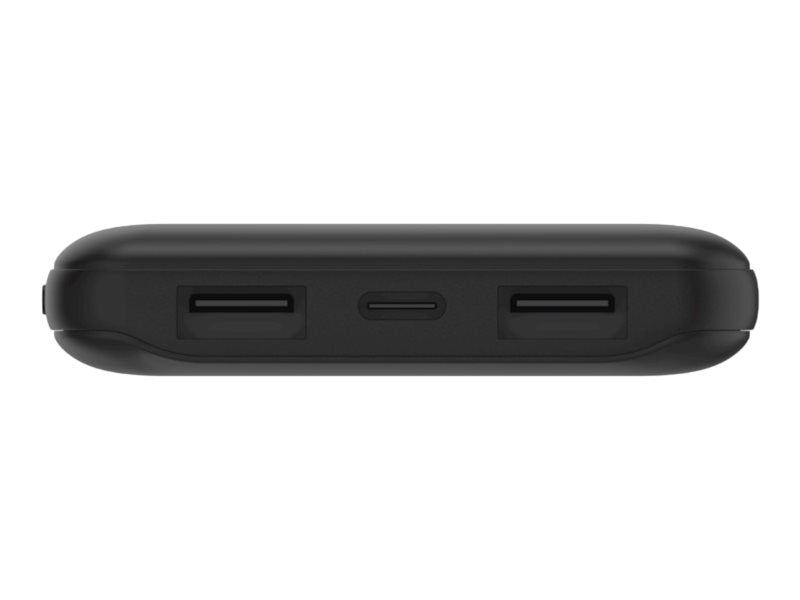 Belkin - Cargador portátil - 10000 mAh - 15 vatios - 3 conectores de salida (24 pin USB-C, 2 x USB) - negro