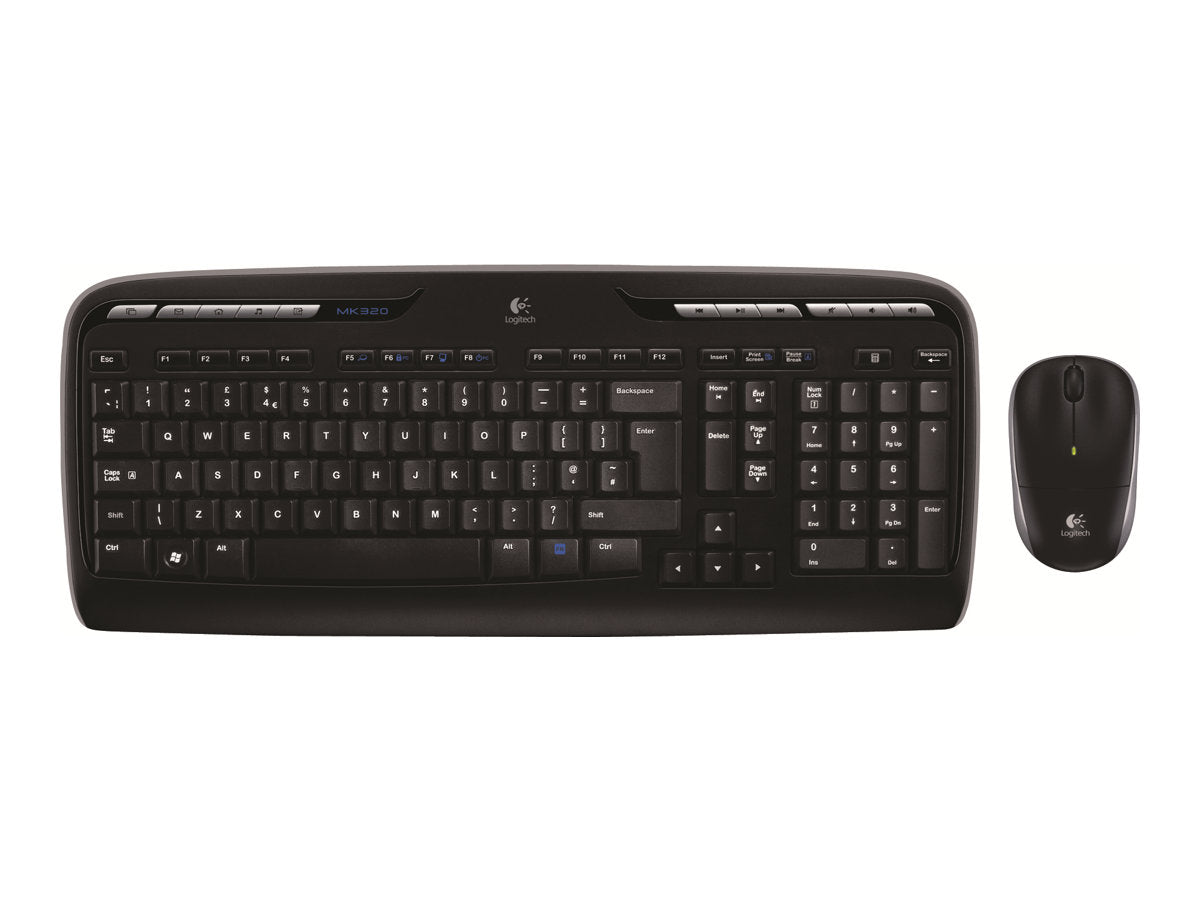 Logitech Wireless Desktop MK320 - Juego de teclado y ratón - inalámbrico - 2.4 GHz