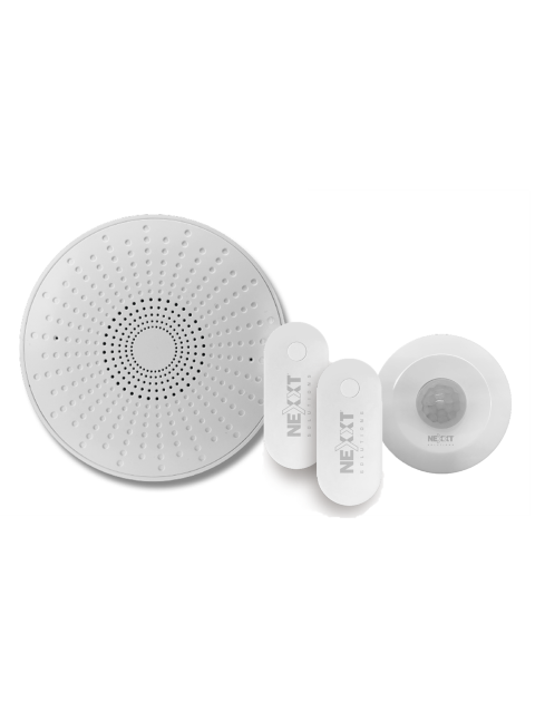 Nexxt - Solutions Connectivity - siren motion contact - bluetooth -  Kit de inicio: 1 sirena, 1 sensor de movimiento y 2 contactos.-1