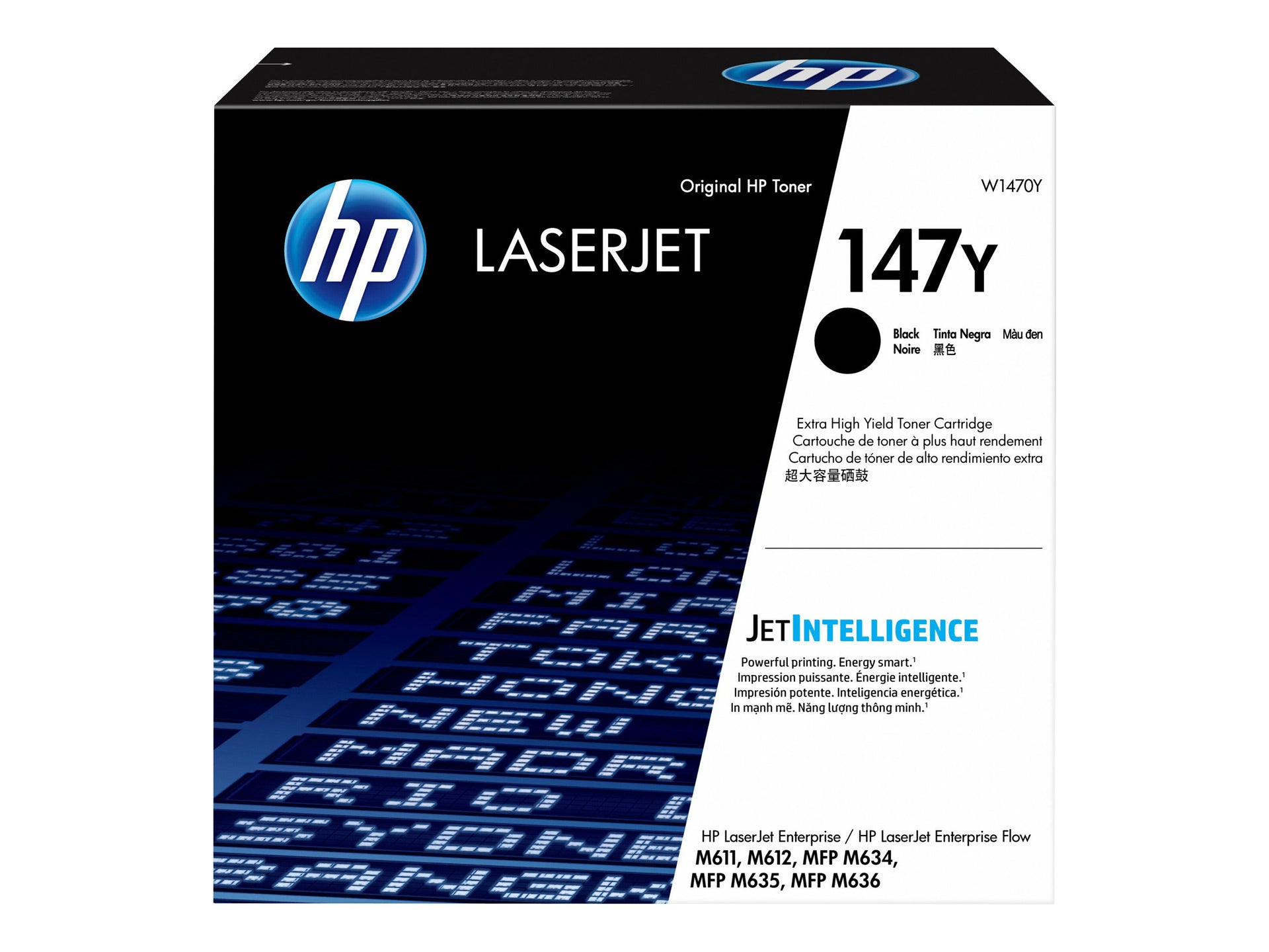 HP 147Y - Rendimiento extra alto - negro - original - LaserJet - cartucho de tóner (W1470Y) - para LaserJet Enterprise MFP M634, MFP M637; LaserJet Enterprise Flow MFP M634, MFP M635