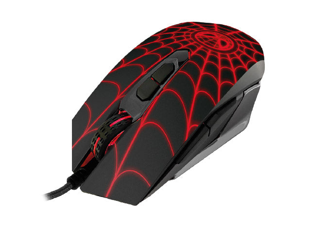 Xtech - XTM-M520SM - Mouse - USB - Wired - black  and red - Gaming Spider-Man-1