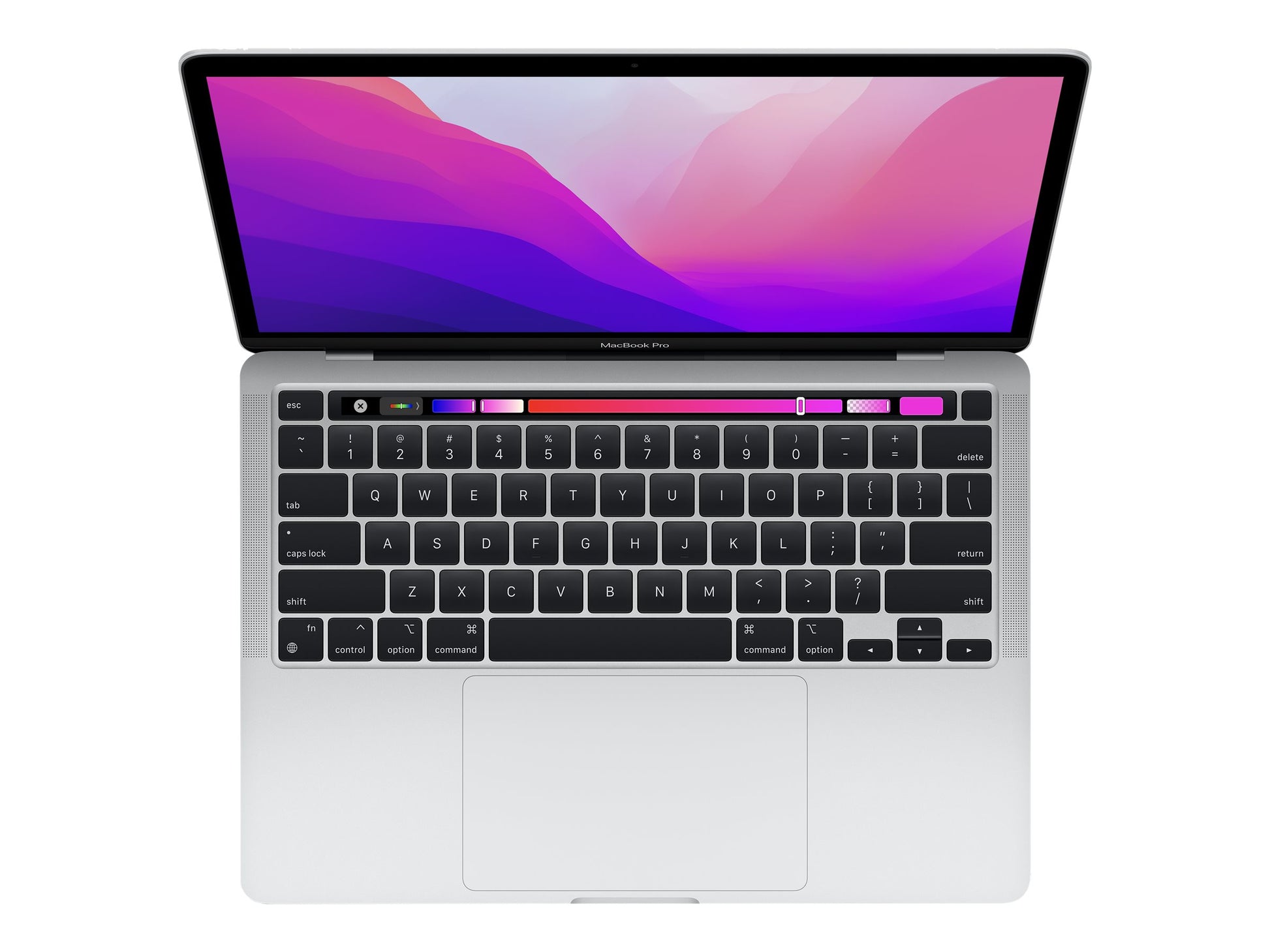 Apple MacBook Pro - M2 - M2 10-core GPU - 8 GB RAM - 256 GB SSD - 13.3" IPS 2560 x 1600 (WQXGA) - Wi-Fi 6 - plata - kbd: EE. UU.-3
