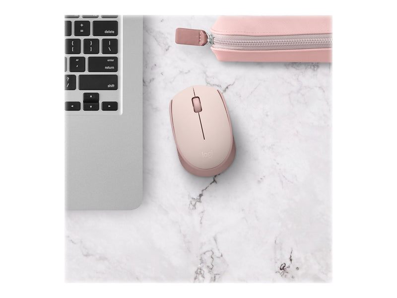 Logitech M170 Wireless Mouse, Ambidextrous, Rose - Ratón - diestro y zurdo - óptico - 3 botones - inalámbrico - 2.4 GHz - receptor inalámbrico USB - rosa-4