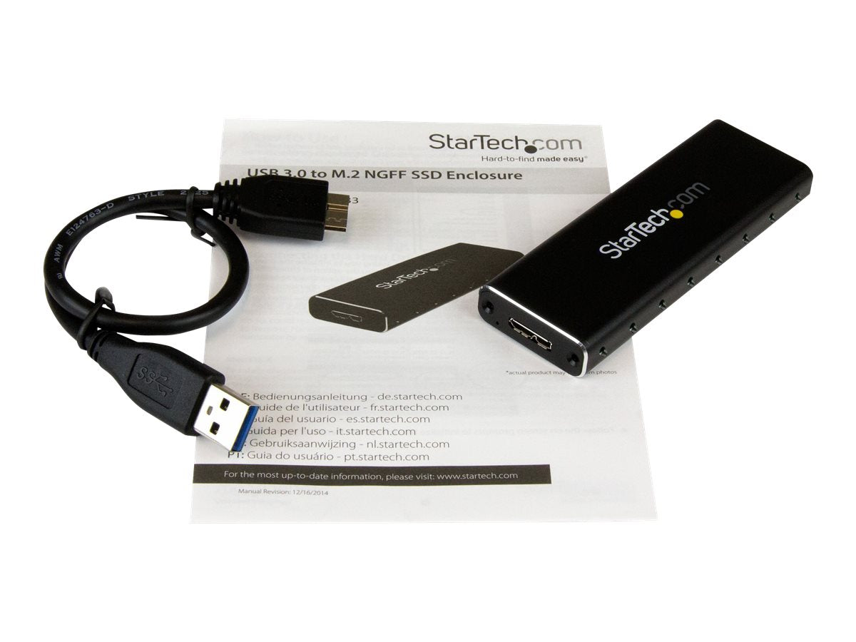 StarTech.com Adaptador SSD M.2 a USB 3.0 SuperSpeed UASP con Carcasa Protectora - Conversor NGFF de Unidad SSD - Caja de almacenamiento - M.2 - SATA 6Gb/s - USB 3.0 - negro-3