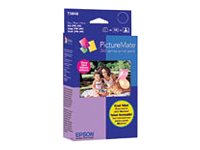 Epson Print Pack T5846 - Color (cian, magenta, amarillo, negro) - cartucho de impresión / kit de papel - para PictureMate Charm PM 225; PictureMate Show PM 300; PictureMate Zoom PM 290