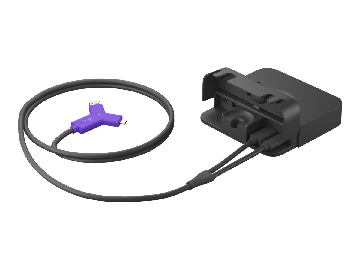 Logitech Swytch Laptop Link for Video Conferencing in Meeting Rooms - Hub - 2 x HDMI + 1 x SuperSpeed USB + 2 x USB-C - sobremesa-4