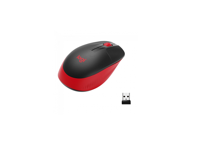 Logitech M190 - Ratón - óptico - 3 botones - inalámbrico - receptor inalámbrico USB - rojo-3