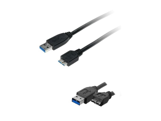 Xtech -   XTC-365 - Data cable - USB  to  Micro USB 3.0 - 91 cm - Black - 3ft for hard drives-3