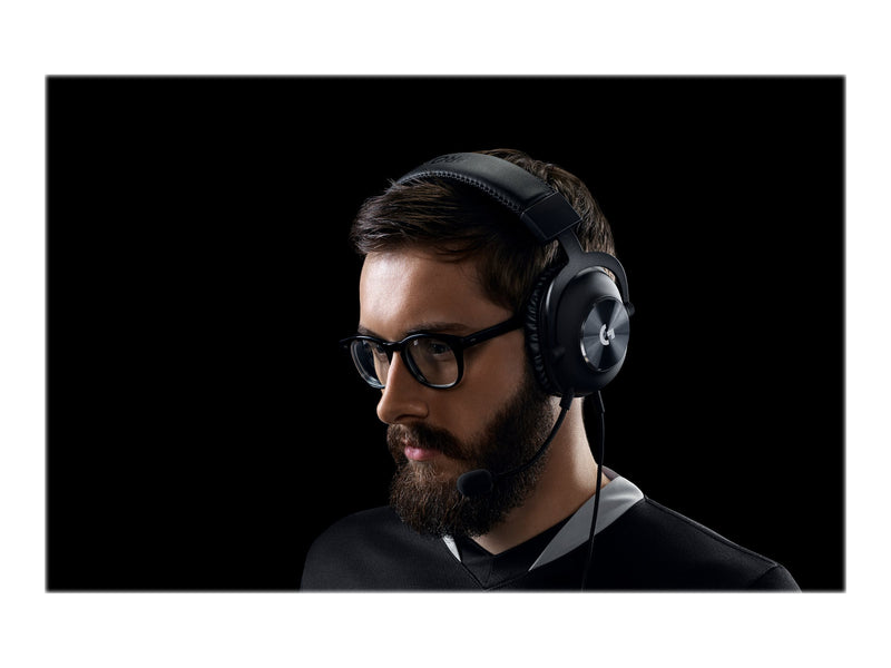 Logitech G Pro X with Blue VO!CE Technology - Auricular - tamaño completo - cableado - conector de 3,5 mm - aislamiento de ruido - negro-5
