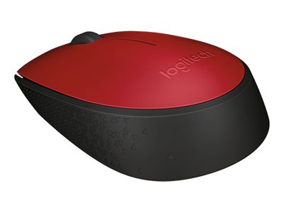 Logitech M170 - Ratón - diestro y zurdo - inalámbrico - 2.4 GHz - receptor inalámbrico USB - rojo-1