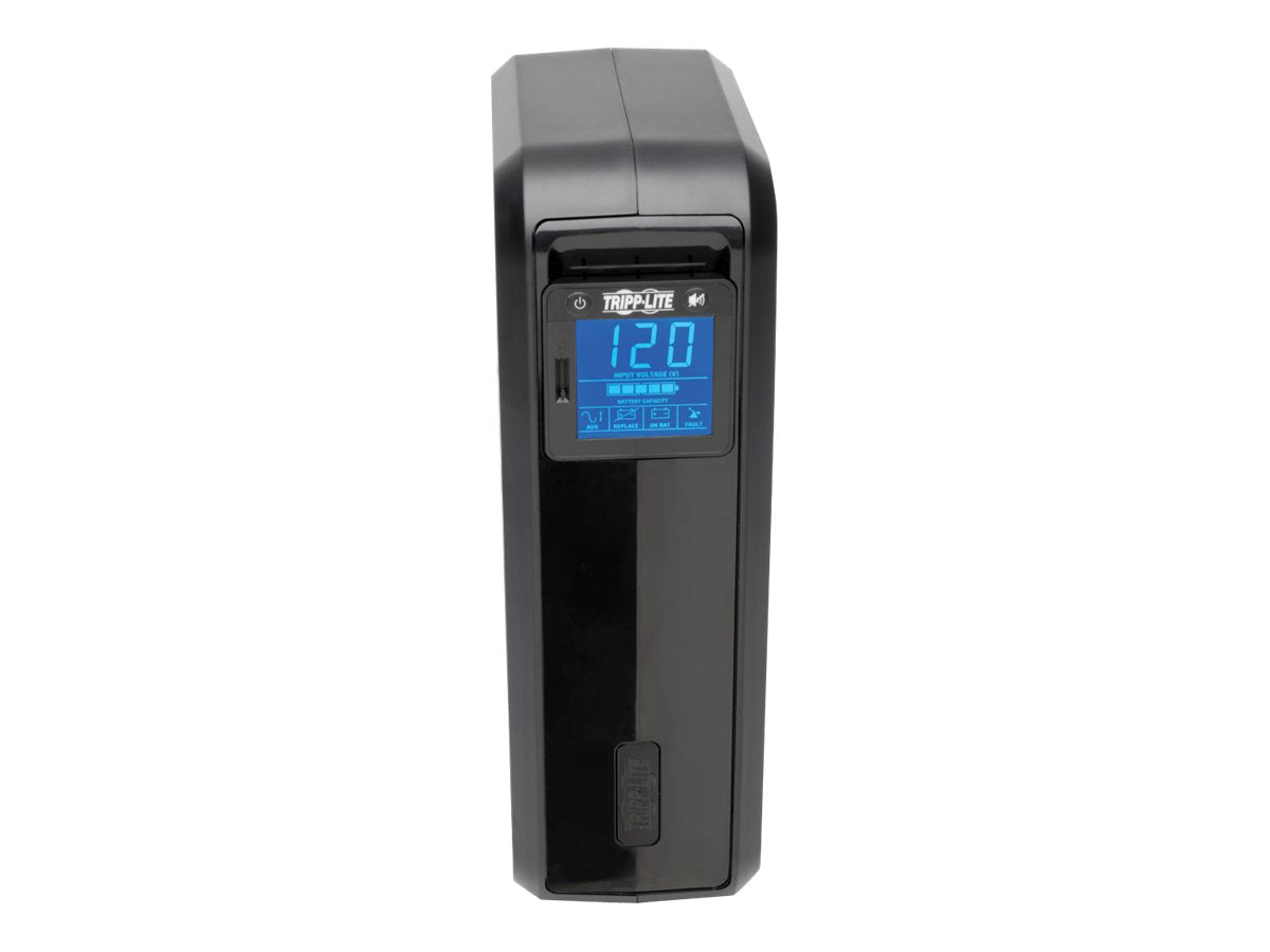 Eaton Tripp Lite Series UPS Smart 1000VA 500W Back Up Tower LCD AVR 120V USB Coax RJ45 - UPS - CA 120 V - 500 vatios - 1000 VA - conectores de salida: 8 - negro-3