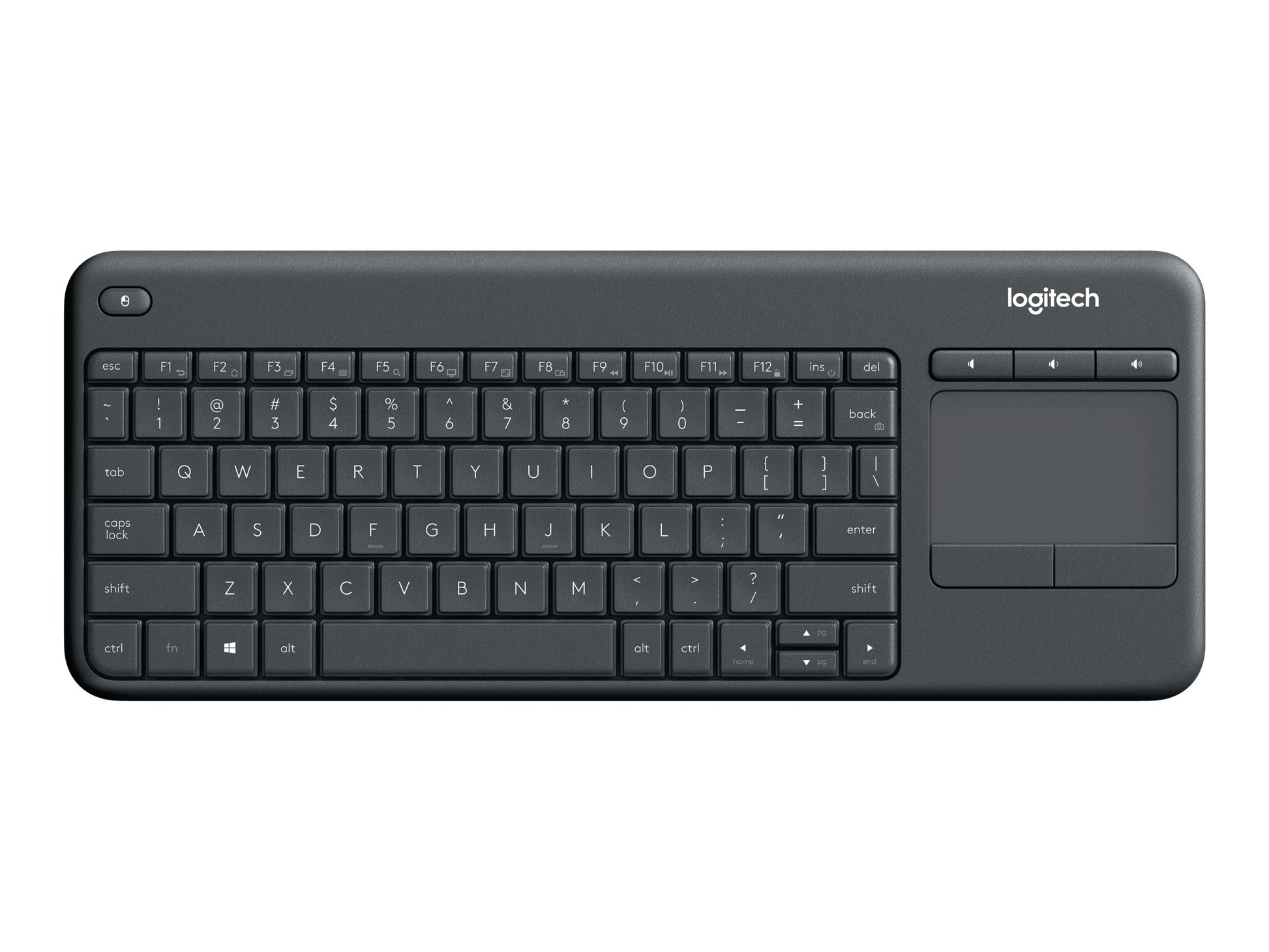 Logitech Wireless Touch Keyboard K400 Plus - Teclado - con panel táctil - inalámbrico - 2.4 GHz - negro-4