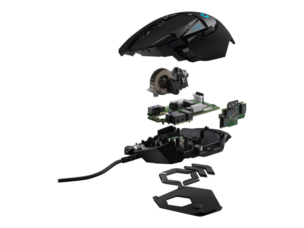Logitech Gaming Mouse G502 (Hero) - Ratón - óptico - 11 botones - cableado - USB-2
