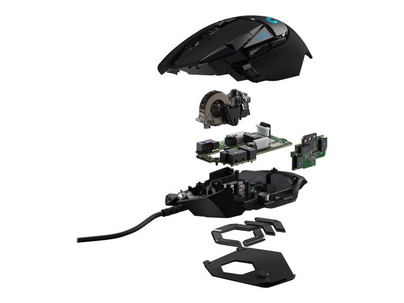 Logitech Gaming Mouse G502 (Hero) - Ratón - óptico - 11 botones - cableado - USB-2