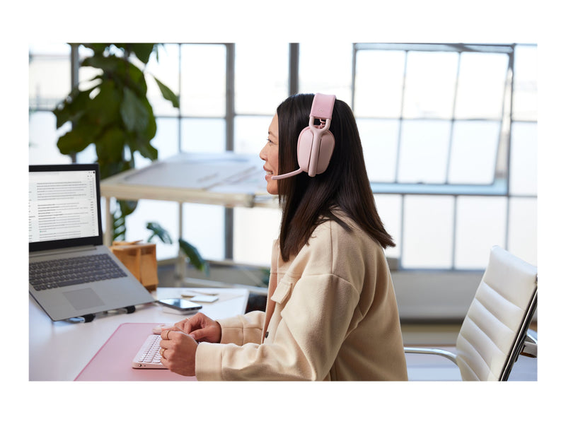 Logitech Zone Vibe 100 - Auricular - tamaño completo - Bluetooth - inalámbrico - rosa-2