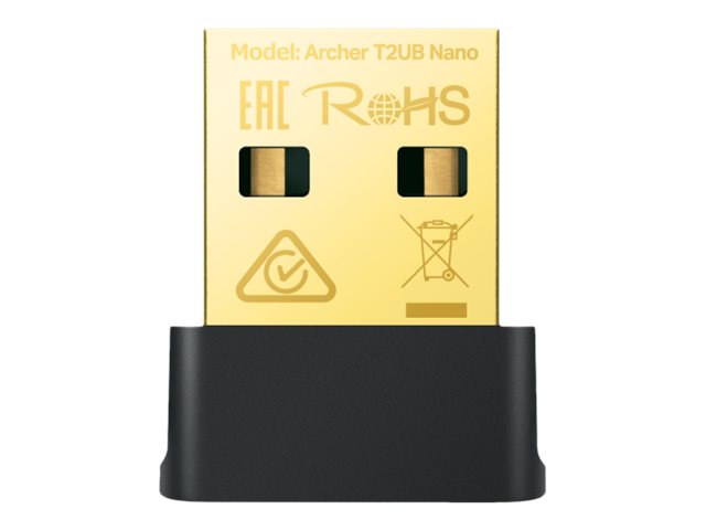 TP-Link Archer T2UB Nano V1 - Velocidad 433 Mbps a 5 GHz + 200 Mbps a 2.4 GHz- USB 2.0-Bluetooth 4.2 - Wi-Fi 5