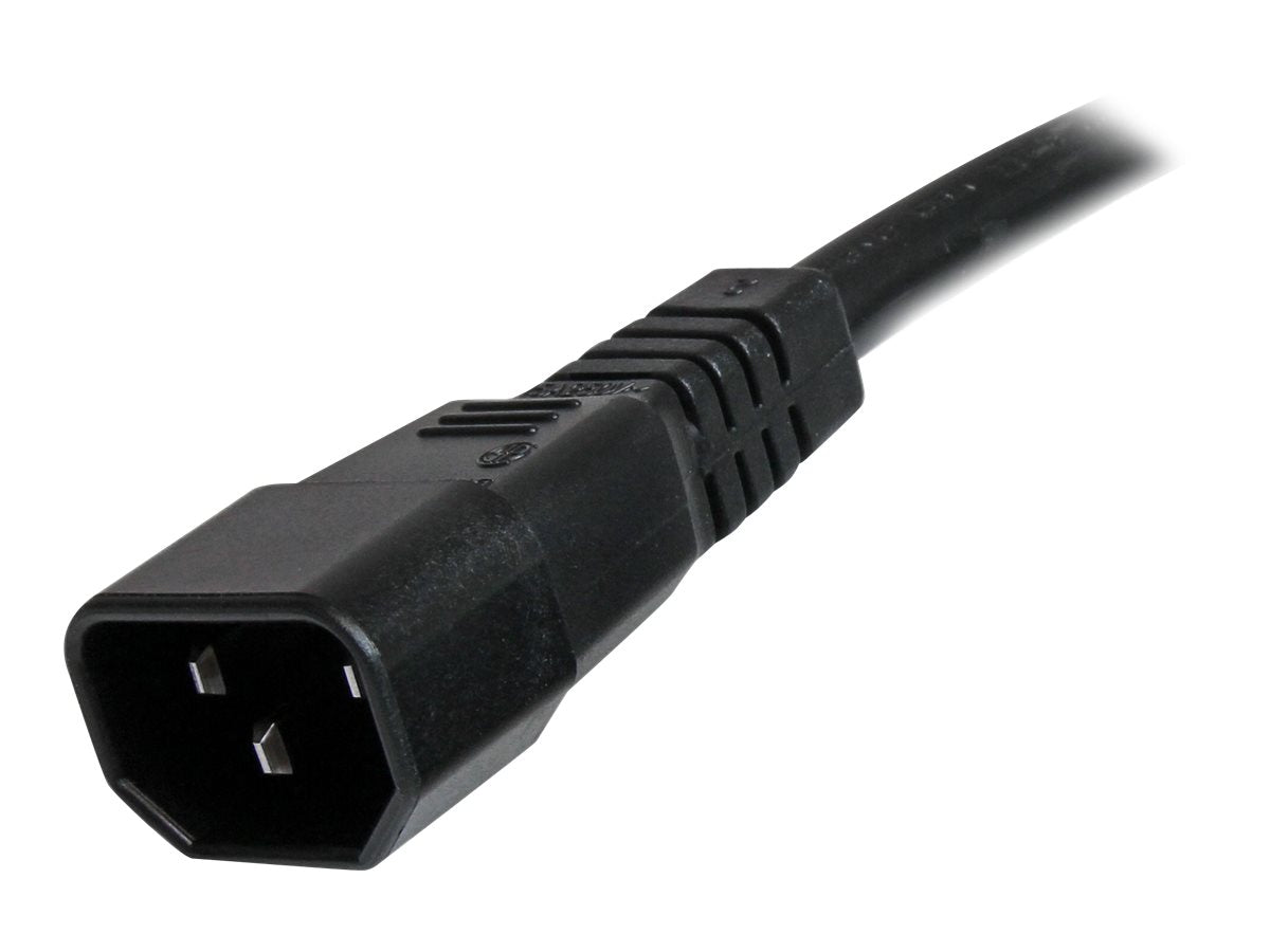 StarTech.com Cable 91cm 14 AWG Adaptador Jumper Bridge IEC C14 a IEC C15 para Servidor UPS - Cable de alimentación - IEC 60320 C14 a IEC 60320 C15 - CA 250 V - 90 cm - moldeado - negro