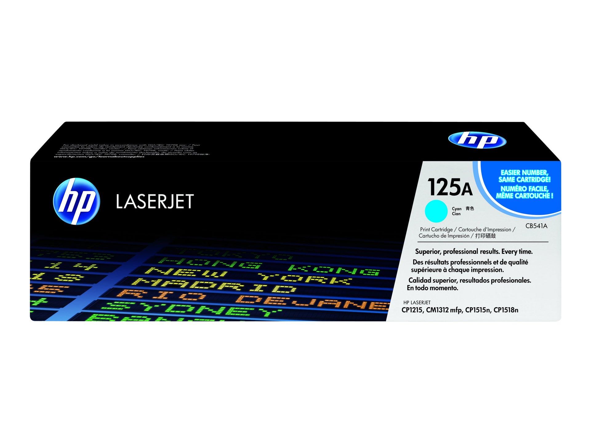 HP 125A - Cián - original - LaserJet - cartucho de tóner (CB541A) - para Color LaserJet CM1312 MFP, CP1215, CP1217, CP1515n, CP1518ni