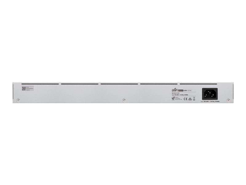 Ubiquiti UniFi Switch USW-16-POE - Conmutador - Gestionado - 16 x 10/100/1000 (8 PoE+) + 2 x Gigabit SFP - montaje en rack, sobremesa - PoE+ (42 W)-2