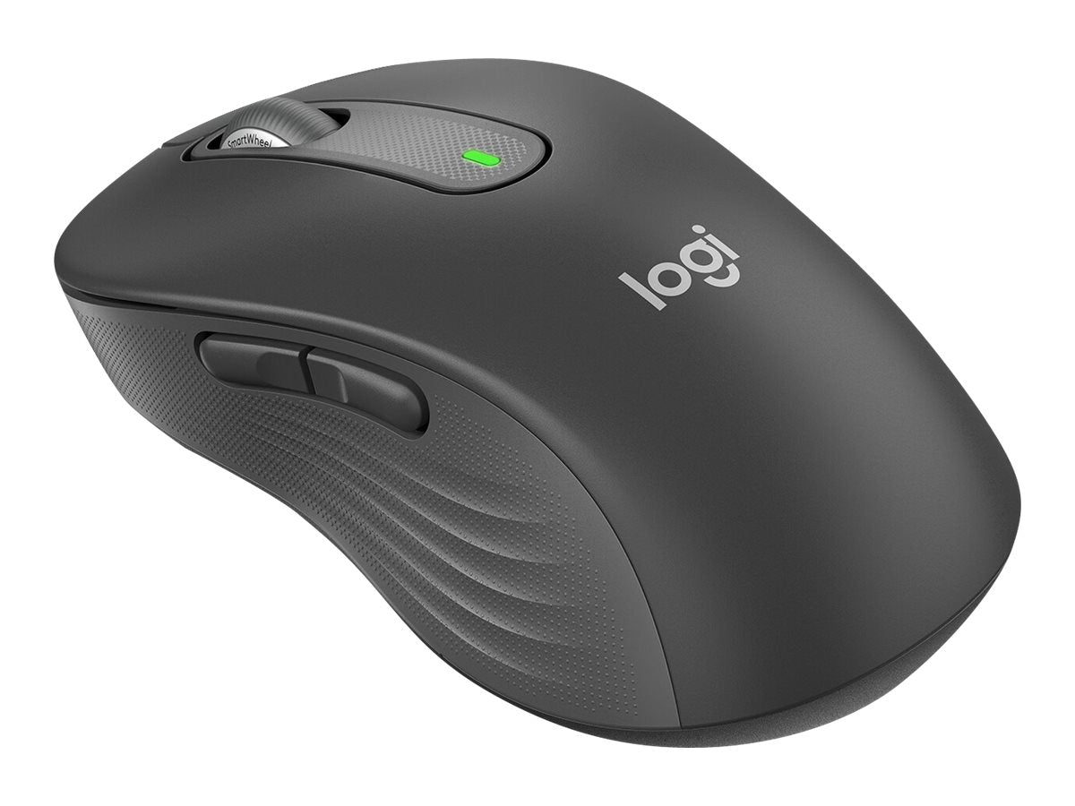 Logitech Signature M650 L - Ratón - tamaño completo - diestro - inalámbrico - 2.4 GHz, Bluetooth - receptor de USB Logitech Logi Bolt - grafito