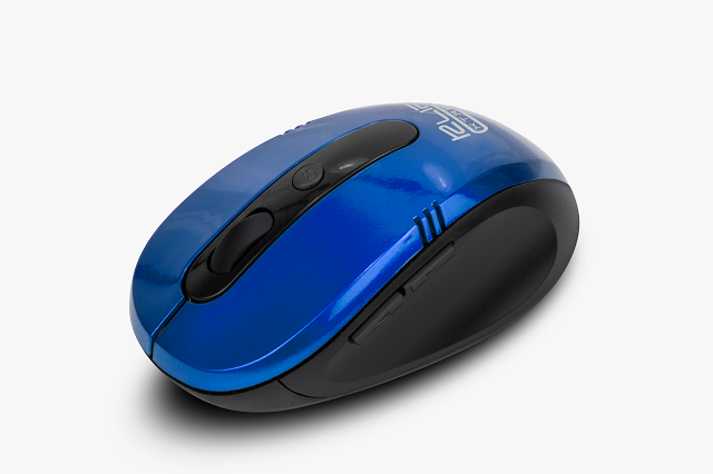 Klip Xtreme KMW-330 Vector - Ratón - ergonómico - óptico - 6 botones - inalámbrico - 2.4 GHz - receptor inalámbrico USB - azul