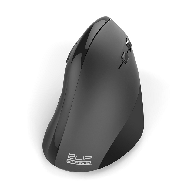 Klip Xtreme EverRest - Ratón vertical - ergonómico - diestro - óptico - 6 botones - inalámbrico - 2.4 GHz - receptor inalámbrico USB