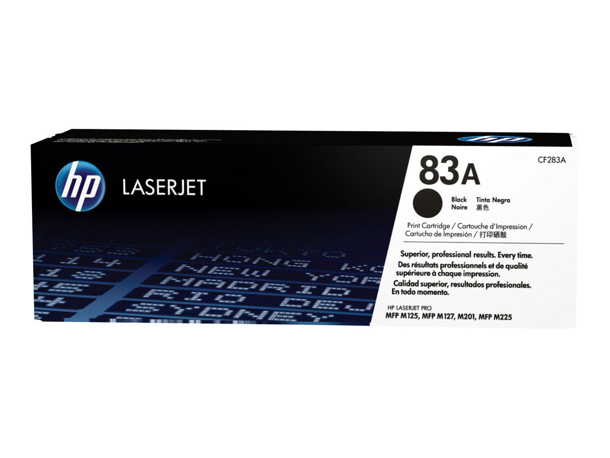 HP 83A - Negro - original - LaserJet - cartucho de tóner (CF283A) - para LaserJet Pro M201, M202, MFP M125, MFP M127, MFP M225