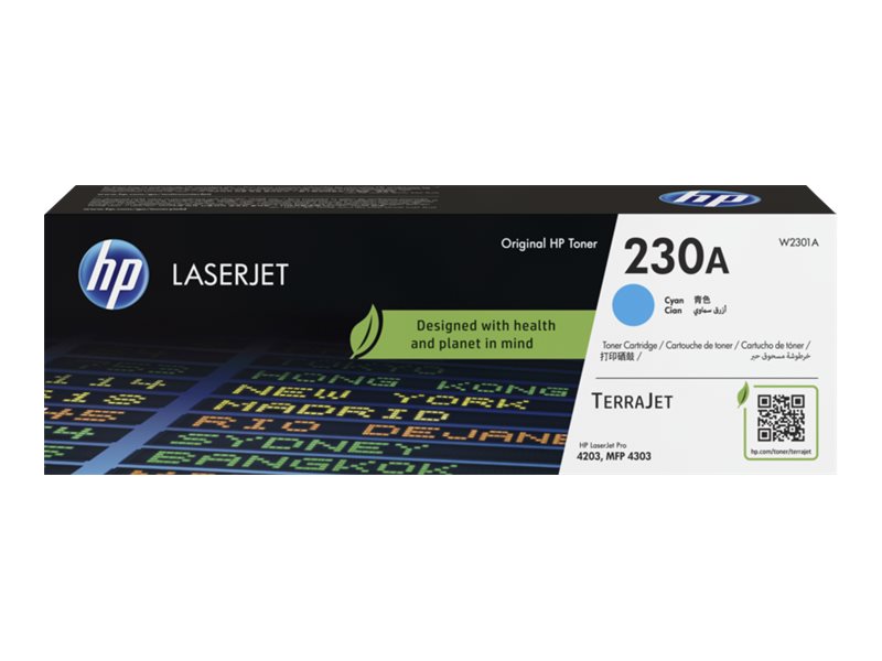 HP 230A - Cián - original - LaserJet - cartucho de tóner (W2301A) - para Color LaserJet Pro MFP 4301, MFP 4303-1