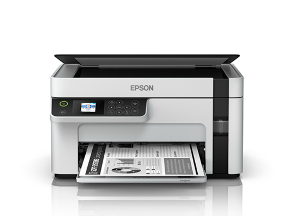 Epson - EcoTank M2120 - Multifuncional Monocromatica - Impresion 32ppm hasta A4 oficio - Copia 31cpm A4 Carta - Escaner 1200x1200 - Bandeja 150 hojas - LCD 1.4" a color - USB, WiFi, WiFi Direct - Ciclo maximo 15,000pag - 2 años con registro-1