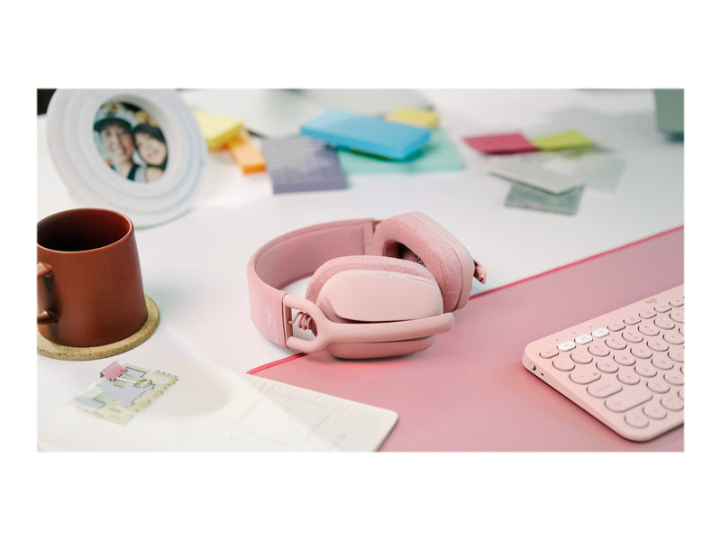 Logitech Zone Vibe 100 - Auricular - tamaño completo - Bluetooth - inalámbrico - rosa-8