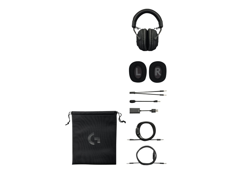 Logitech G Pro X with Blue VO!CE Technology - Auricular - tamaño completo - cableado - conector de 3,5 mm - aislamiento de ruido - negro-3