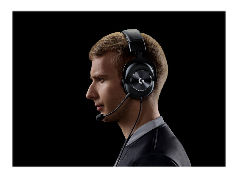 Logitech G Pro X with Blue VO!CE Technology - Auricular - tamaño completo - cableado - conector de 3,5 mm - aislamiento de ruido - negro-8