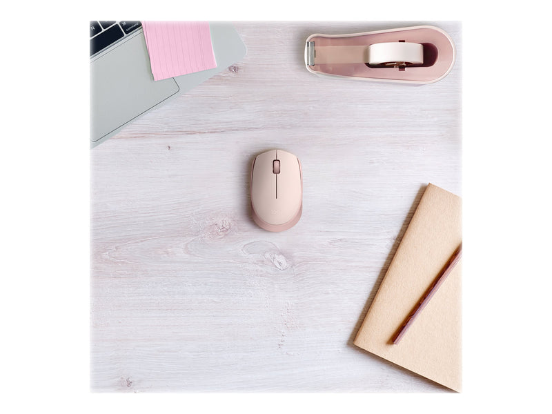Logitech M170 Wireless Mouse, Ambidextrous, Rose - Ratón - diestro y zurdo - óptico - 3 botones - inalámbrico - 2.4 GHz - receptor inalámbrico USB - rosa-3