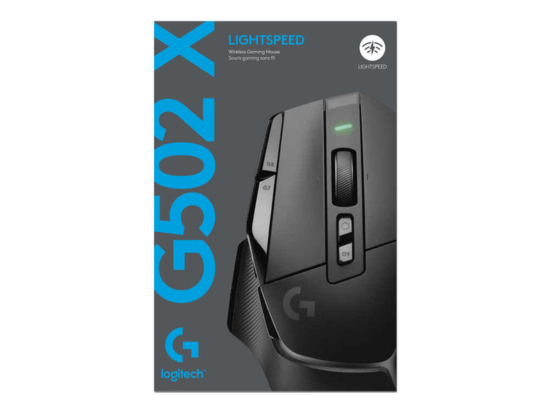 Logitech G G502 X LIGHTSPEED - Ratón - óptico - inalámbrico - 2.4 GHz - receptor USB de Logitech LIGHTSPEED - negro-8