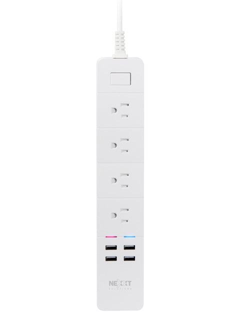 Nexxt - Solutions Connectivity - wireless 4 outlet - Conexión Wi-Fi - 4 toma corriente - 4 puertos USB de carga - Compatible  con Amazon Alexa y Google Asistant - 1875W de potencia máxim
