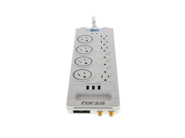 Forza - Surge protector - AC 110/220 V - 11 Tomas de Corriente - NEMA 3USB 5ft WH-1