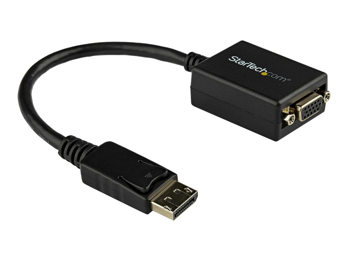StarTech.com Adaptador Conversor de Vídeo DisplayPort DP a VGA - Cable Convertidor Activo - Hembra VGA - Macho DP - Hasta 1920x1200 - Adaptador de pantalla - DisplayPort (M) a HD-15 (VGA) (H) - 27.94 cm - trabado - negro - para P/N: DK30C2DAGPD, MST14DP12