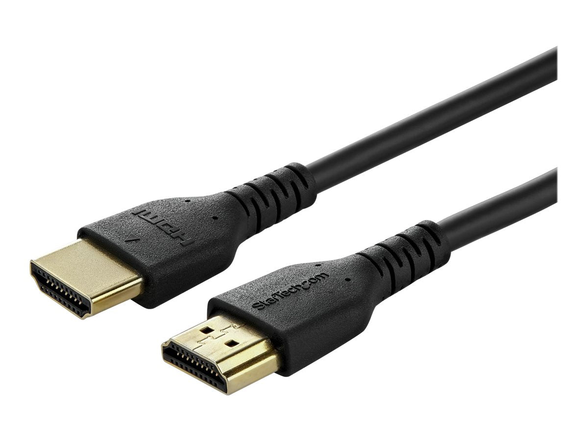 StarTech.com Cable de 2m HDMI de Alta Velocidad con Ethernet Premium - de 4K a 60Hz - de Servicio Pesado - Premium HDMI 2.0 (RDHMM2MP) - Velocidad alta Premium - cable HDMI con Ethernet - HDMI macho a HDMI macho - 2 m - negro - para P/N: TB3DKM2HDL