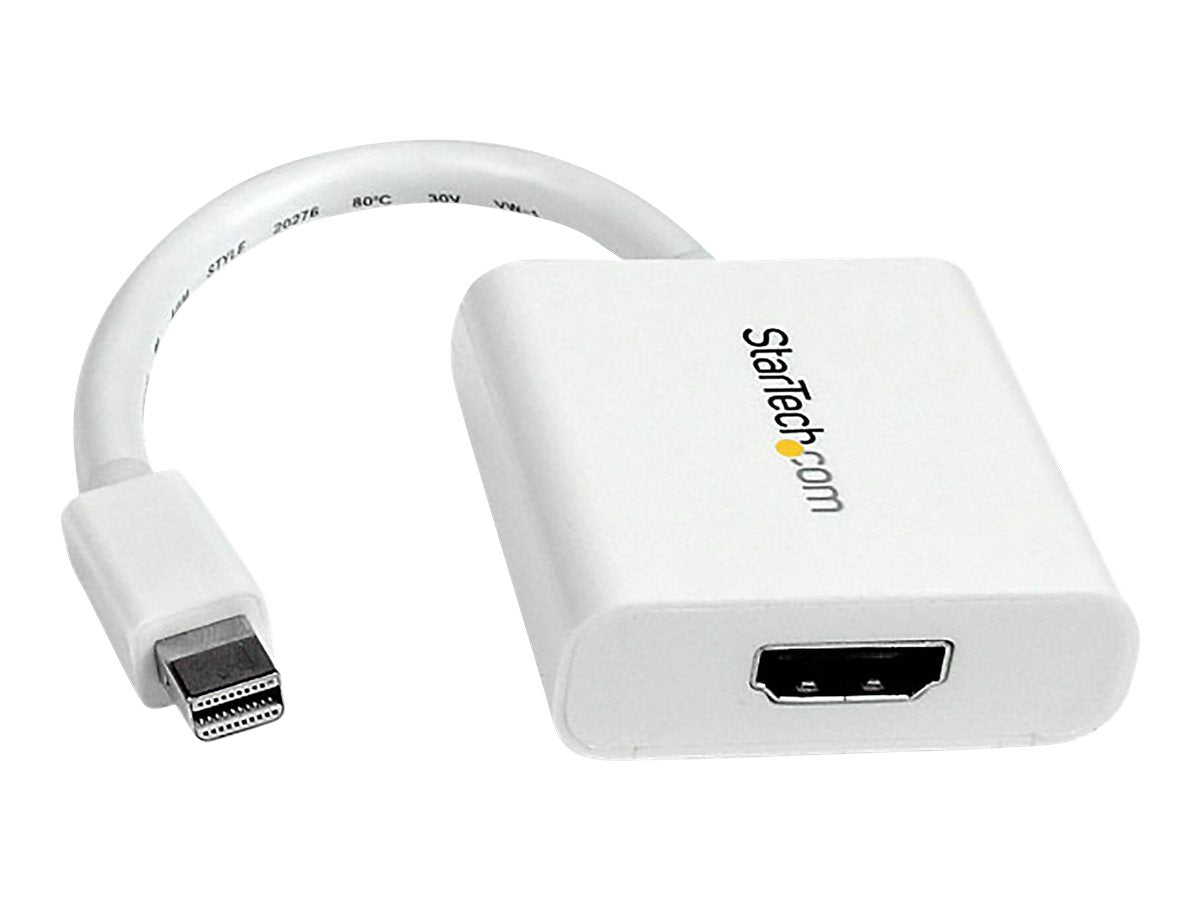StarTech.com Adaptador de Vídeo Mini DisplayPort a HDMI - Cable Conversor - Hembra HDMI - Macho Mini DP - 1920x1200 - Pasivo - Blanco - Adaptador de vídeo - Mini DisplayPort macho a HDMI hembra - 17 cm - blanco